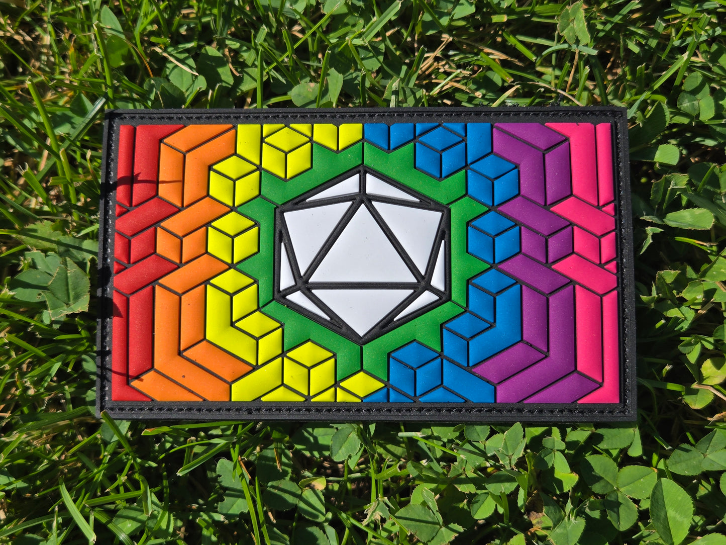 ROYGBIV icosahedron PVC Patch