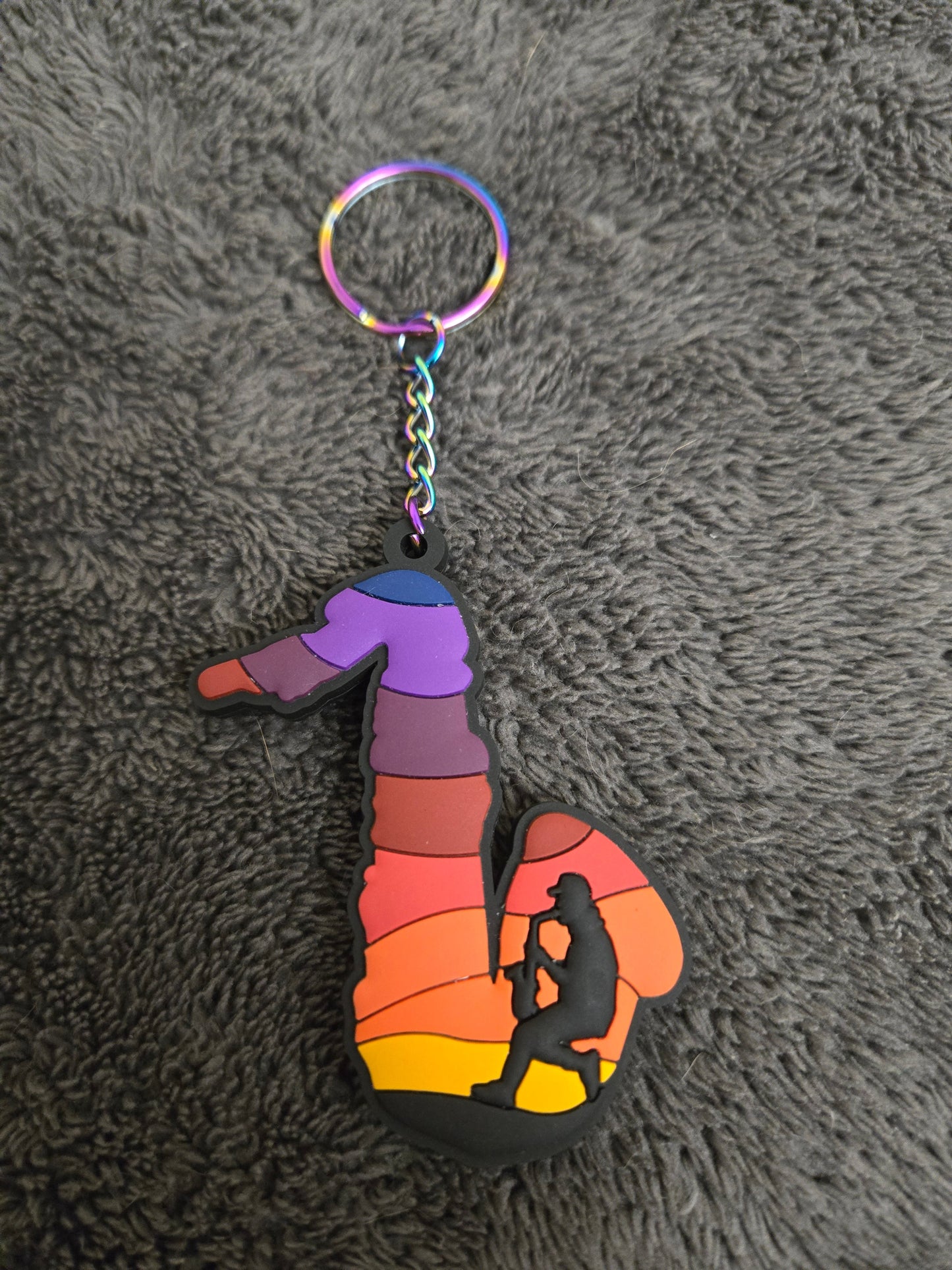 Rainbow Sax Boy V2 PVC Keychain