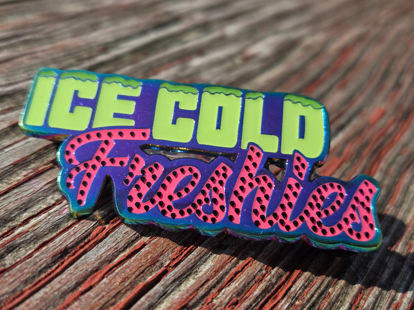 Ice Cold Freshies Logo Pin - Watermelon