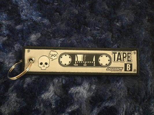 B Side Flight Tag Keychain