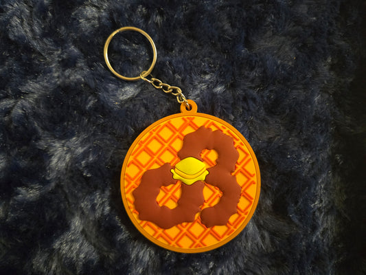 dB Waffle PVC Keychain