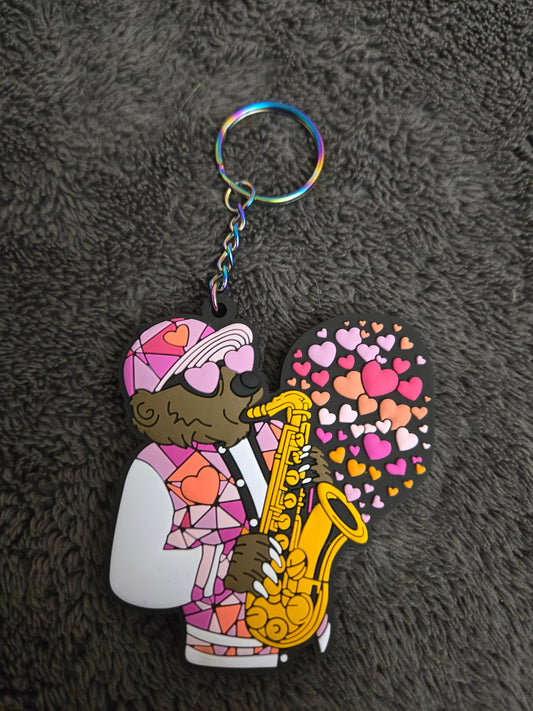 SLSL Funky Bear PVC Keychain (pink)