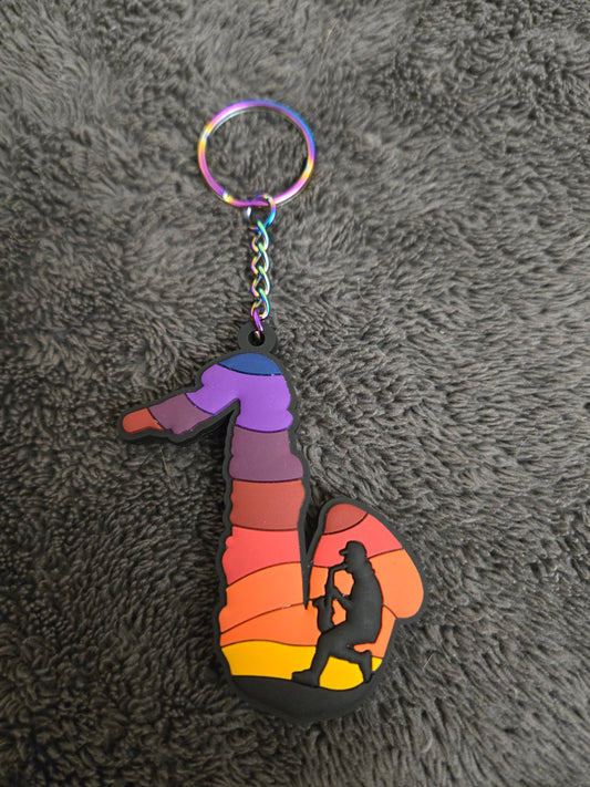 Rainbow Sax Boy V2 PVC Keychain
