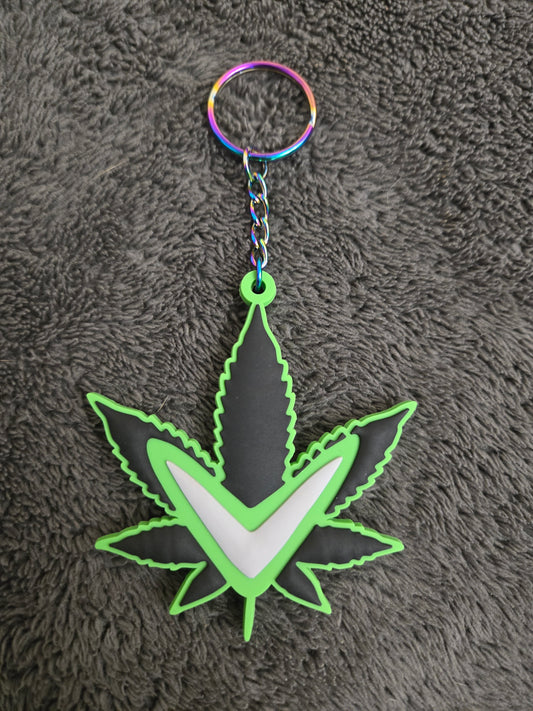 Dark Wobbleleaf PVC Keychain