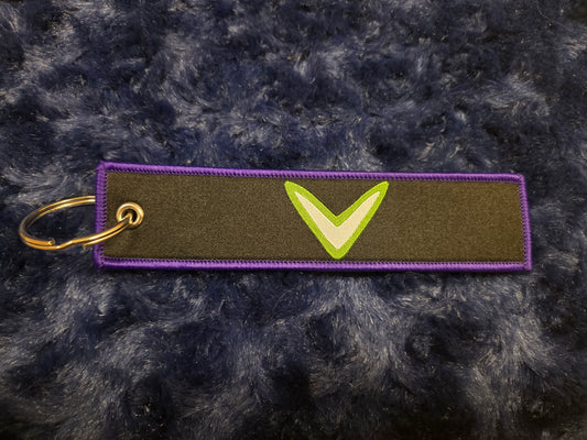 dark wobbbble Flight Tag Keychain