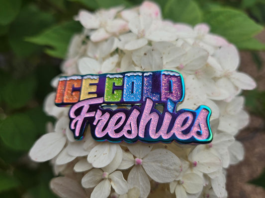 Ice Cold Freshies Logo Pin - Rainbow