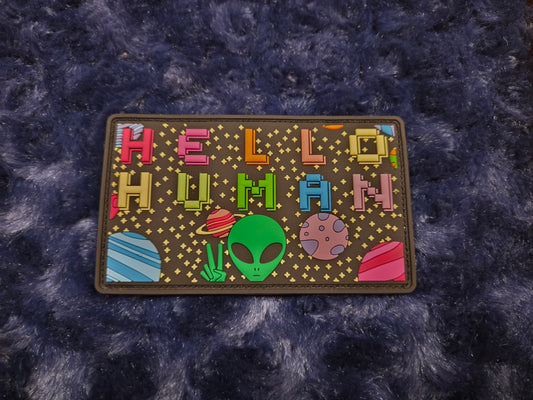 Hello Human PVC Patch