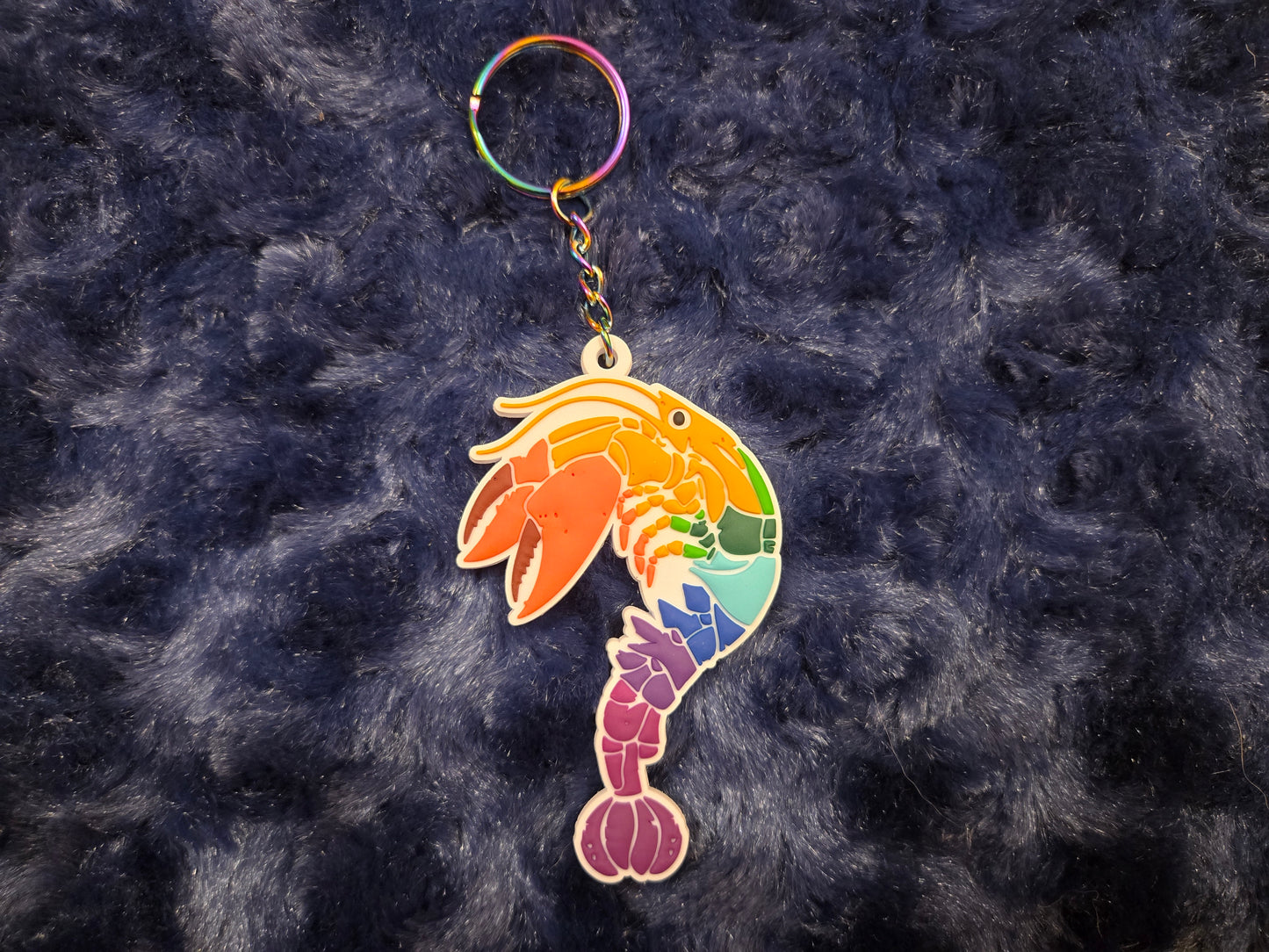 Lobster? PVC Keychain (Rainbow)