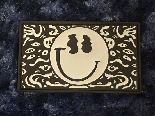 Wavey Smiley PVC Patch