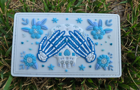 Peeka de los Muertos PVC Patch (Ice Cold)