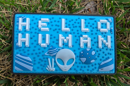 Hello Human PVC Patch (Ice Cold)