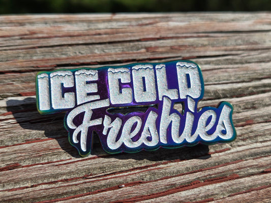Ice Cold Freshies Logo Pin - Iced out